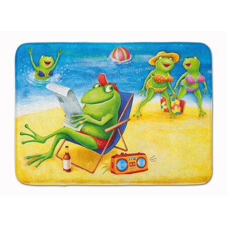Carolines Treasures Frogs on the Beach Machine Washable Memory Foam Mat APH0080RUG